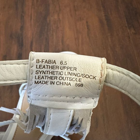 BRIAN ATWOOD Ankle Strap Heeled Sandals Fringes in White Leather - Picture 10 of 13